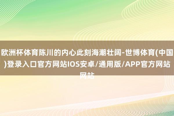 欧洲杯体育陈川的内心此刻海潮壮阔-世博体育(中国)登录入口官方网站IOS安卓/通用版/APP官方网站